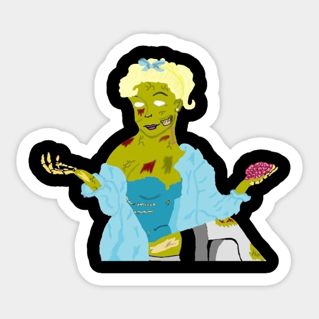 Zombie Pin-Up Becky Sticker by PunkxCass